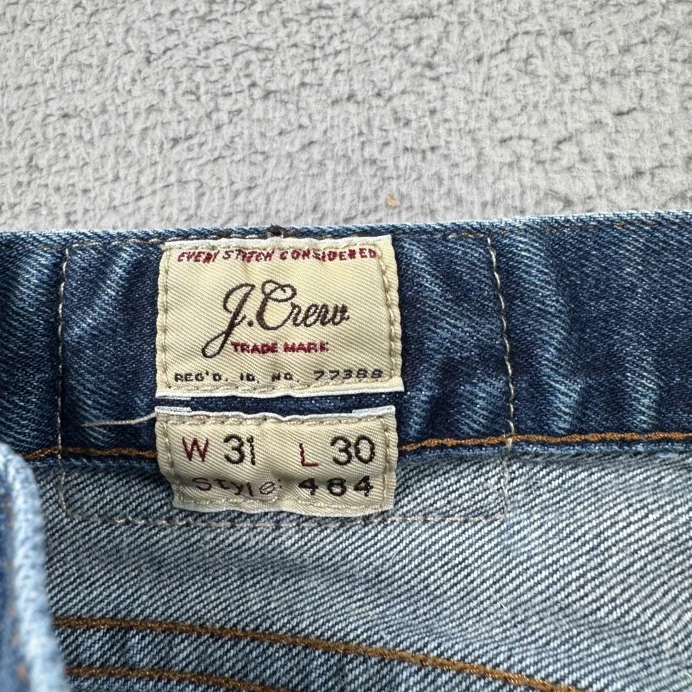 J‎ Crew 464 Style Jeans Mens 31x27 Straight Leg Blue Denim Pants